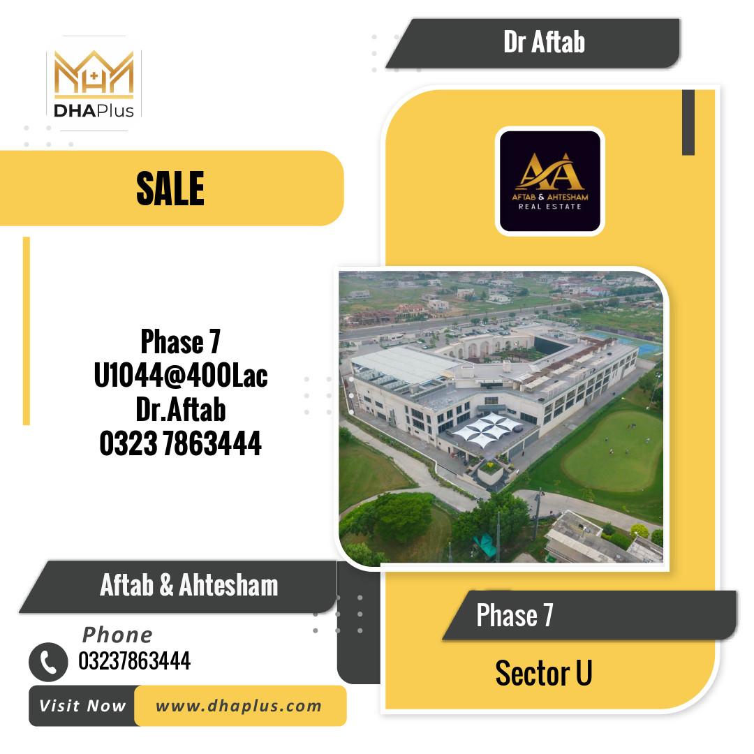 1 Kanal Residential Plot for Sale in Sector U - Phase 7, Lahore - (DP-38418)