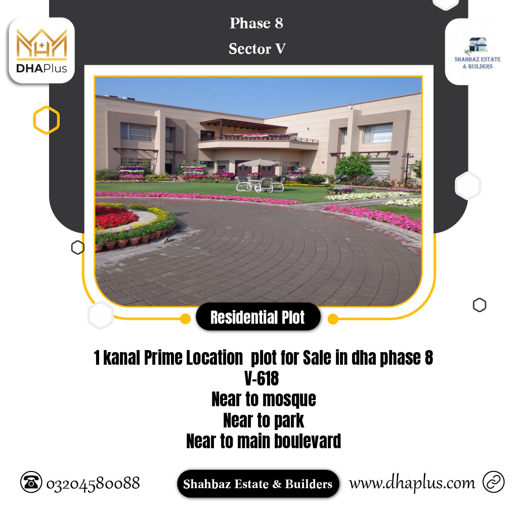 1 Kanal Residential Plot for Sale in Sector V -  Phase 8, Lahore - (DP-38430)