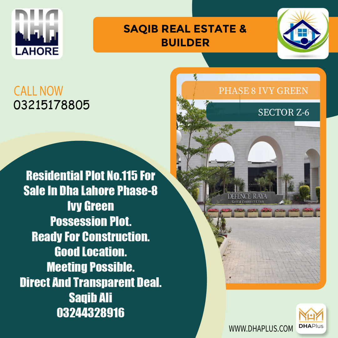 1 Kanal Residential Plot for Sale in Sector Z-6 -  Phase 8 Ivy Green, Lahore - (DP-38465)