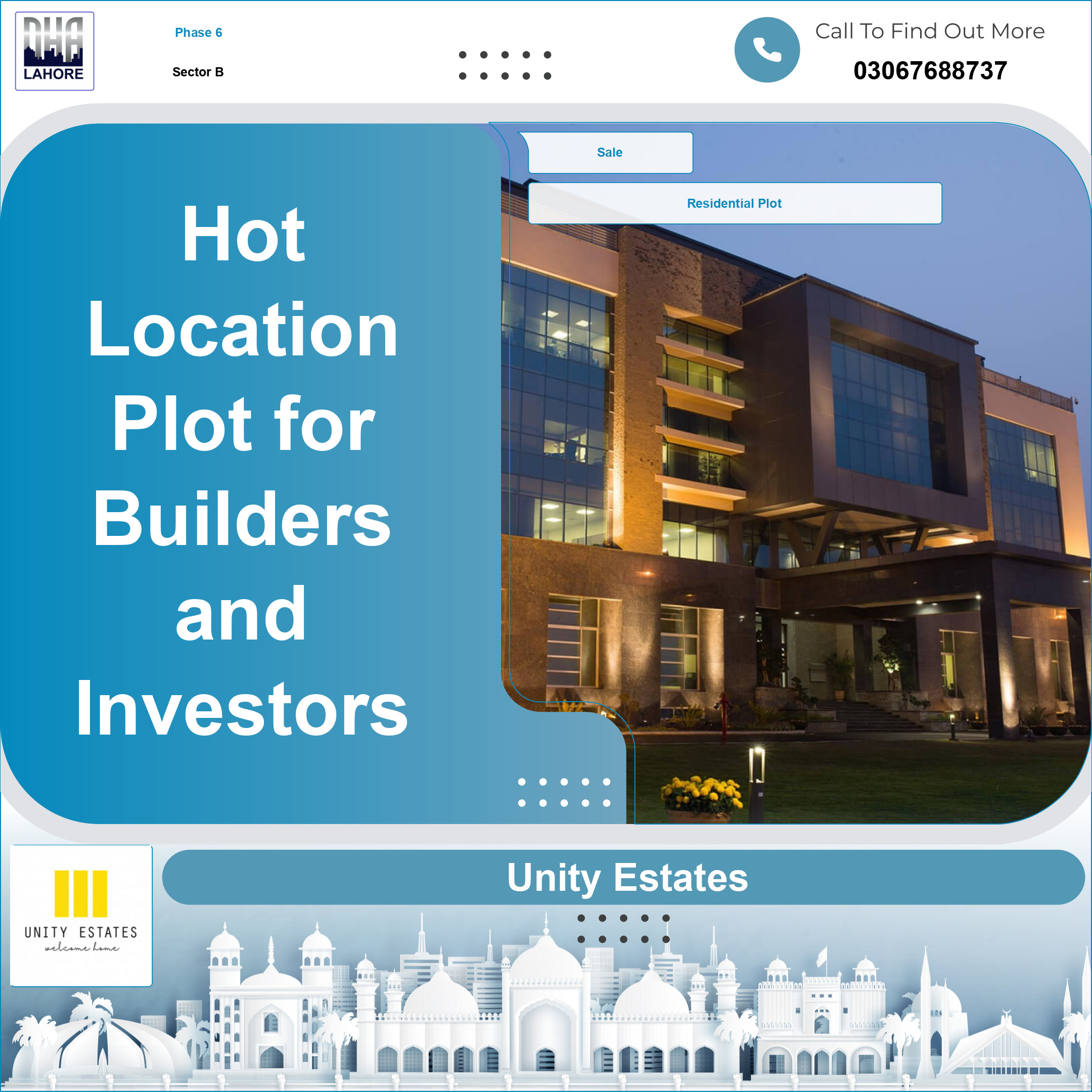 21.5 Marla Residential Plot for Sale in Sector B - Phase 6, Lahore - (DP-38499)