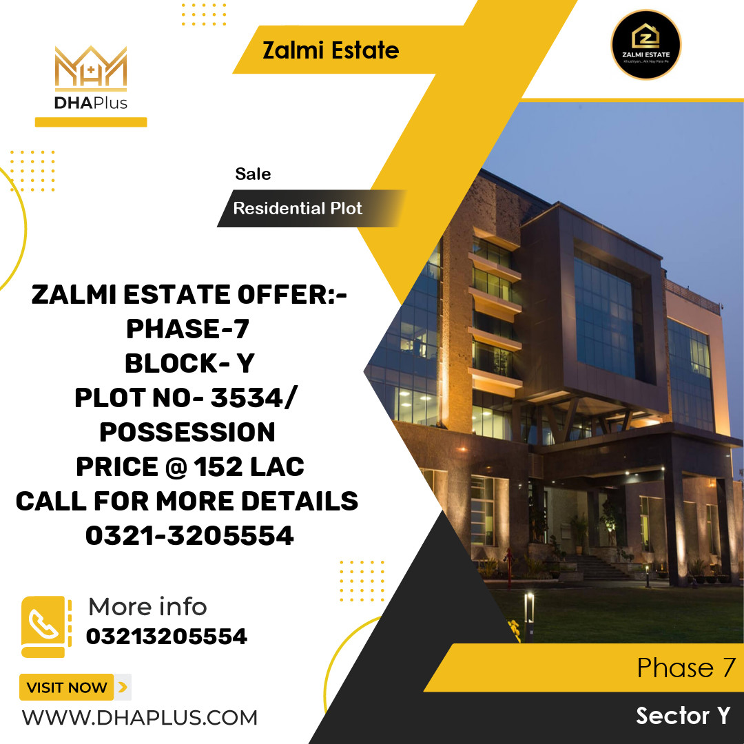 10 Marla Residential Plot for Sale in Sector Y - Phase 7, Lahore - (DP-38516)