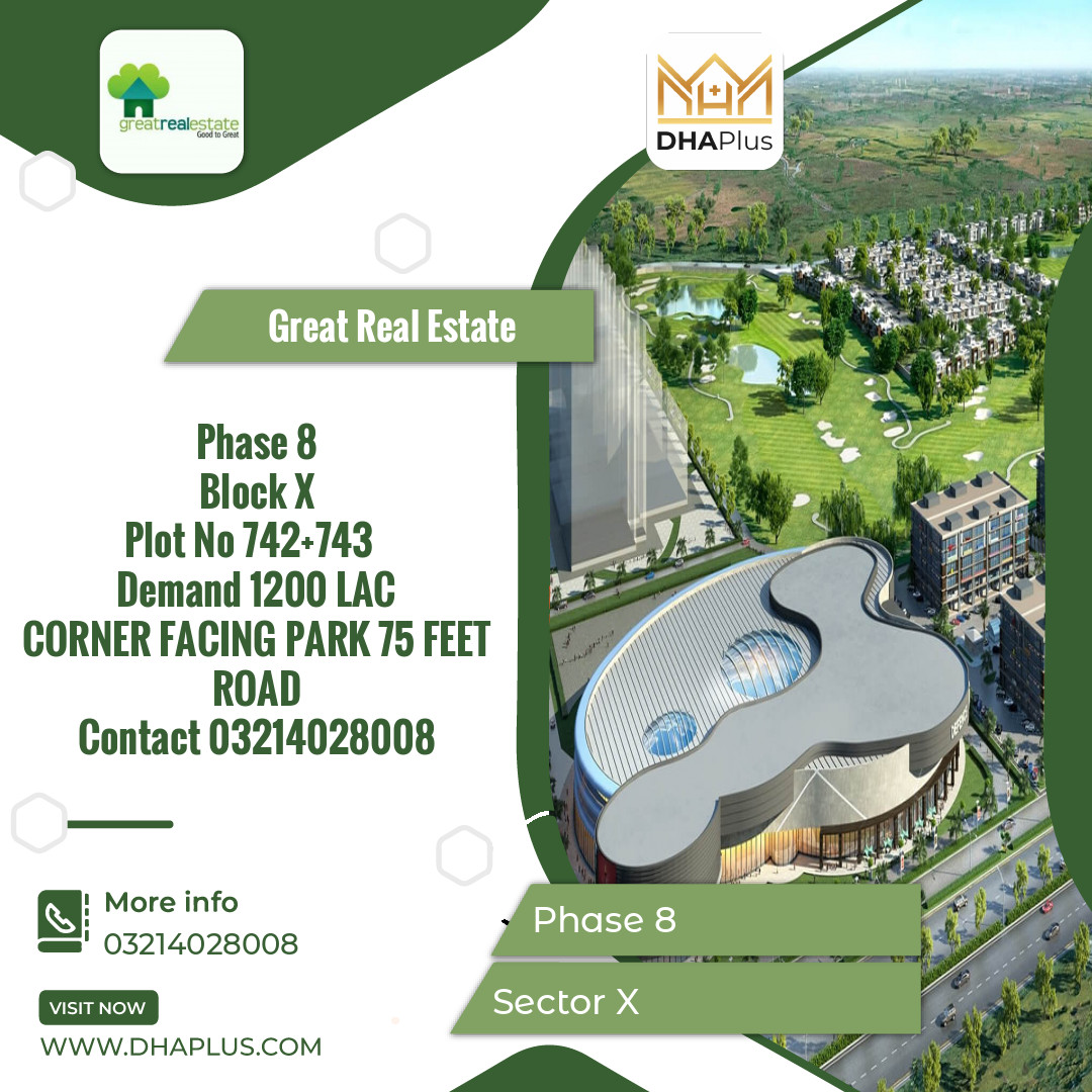 42 Marla Residential Plot for Sale in Sector X -  Phase 8, Lahore - (DP-38530)