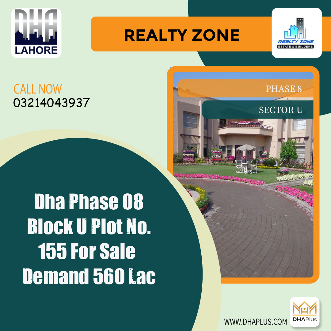 1 Kanal Residential Plot for Sale in Sector U - Phase 8, Lahore - (DP-38543)