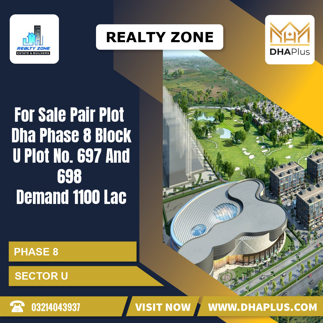 2 Kanal Residential Plot for Sale in Sector U - Phase 8, Lahore - (DP-38571)