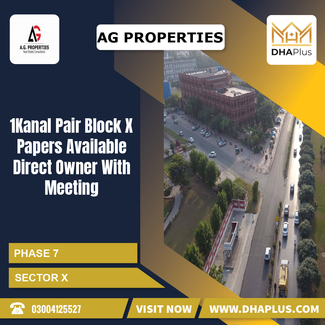 2 Kanal Residential Plot for Sale in Sector X - Phase 7, Lahore - (DP-38579)
