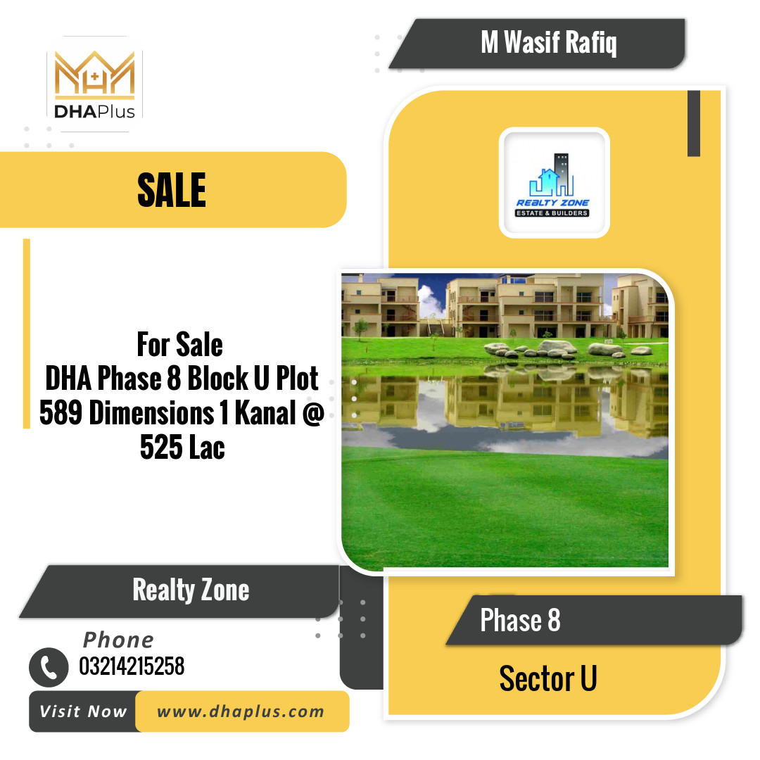 21 Marla Residential Plot for Sale in Sector U - Phase 8, Lahore - (DP-38588)