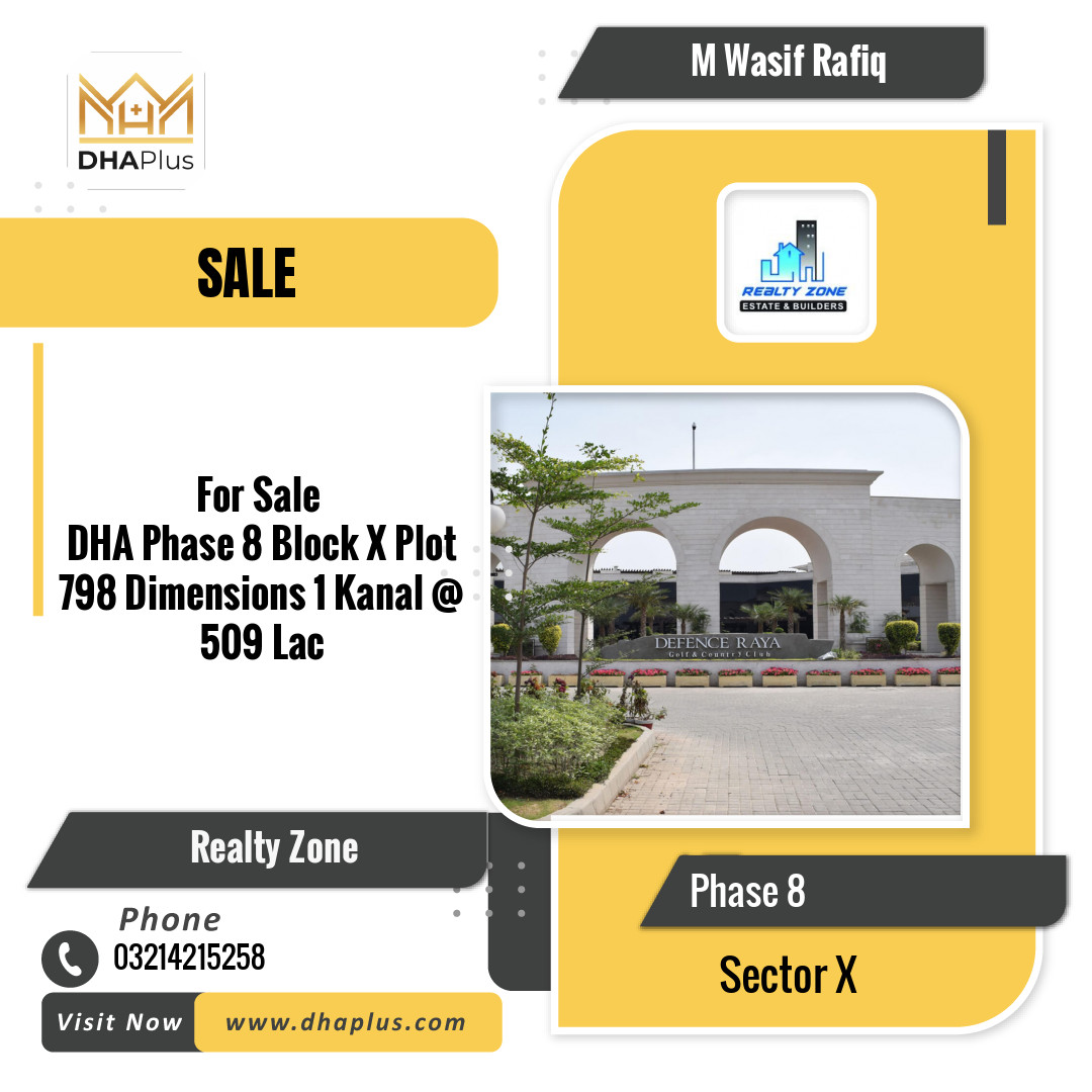 1 Kanal Residential Plot for Sale in Sector X - Phase 8, Lahore - (DP-38589)