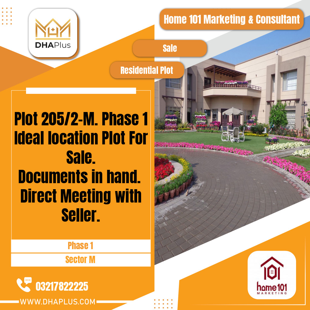1 Kanal Residential Plot for Sale in Sector M -  Phase 1, Lahore - (DP-38631)