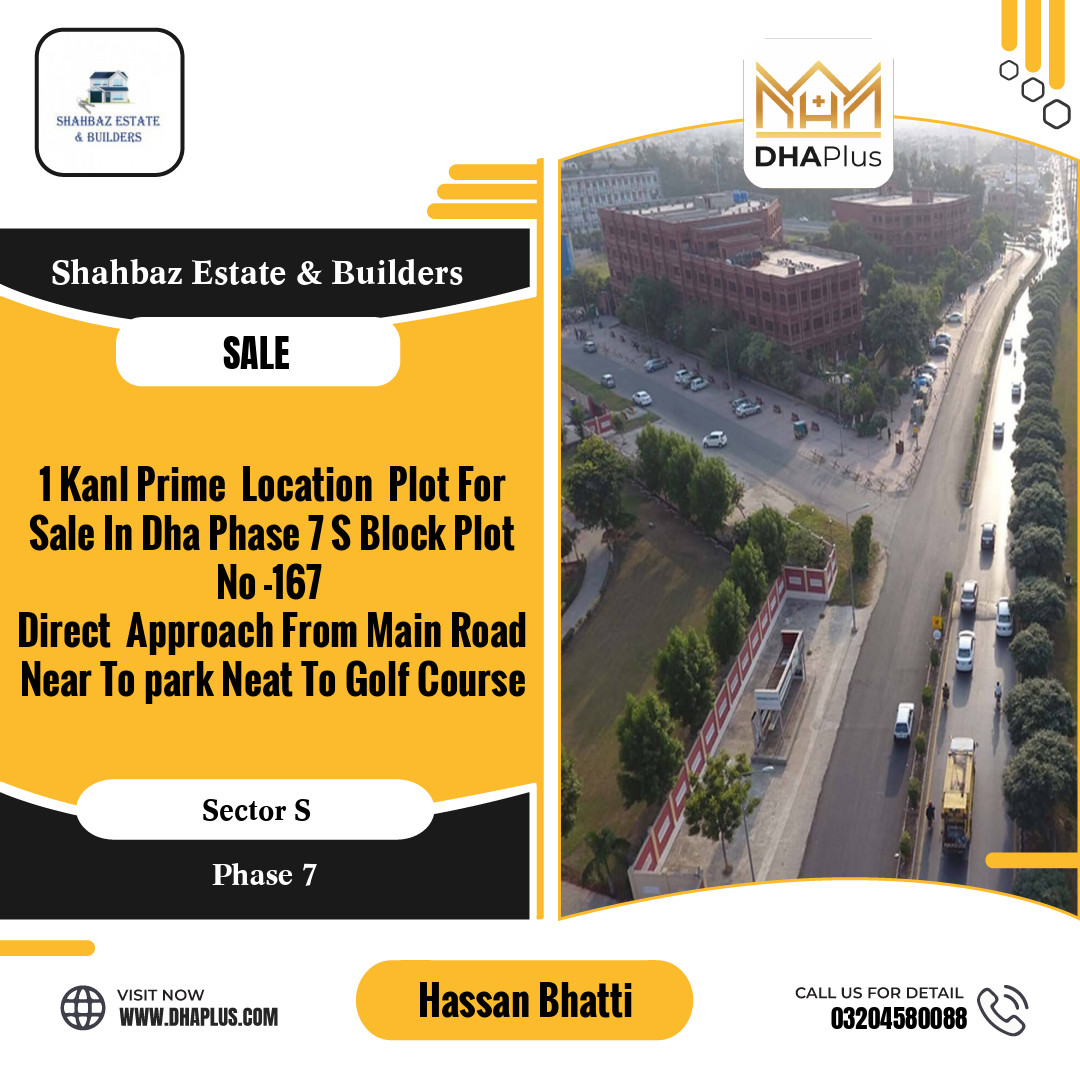 20 Marla Residential Plot for Sale in Sector S -  Phase 7, Lahore - (DP-38748)