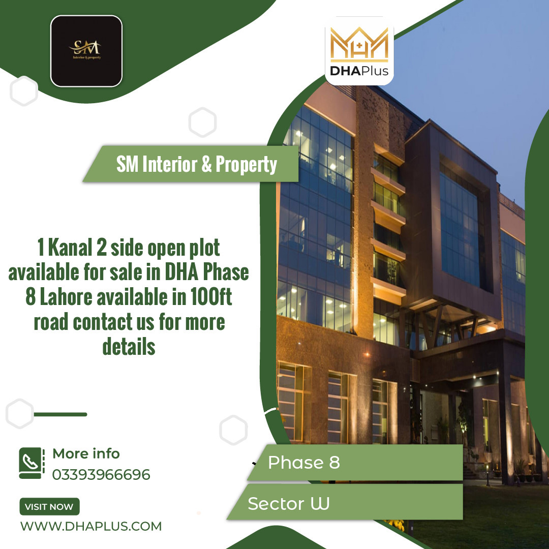 1 Kanal Residential Plot for Sale in Sector W -  Phase 8, Lahore - (DP-38770)