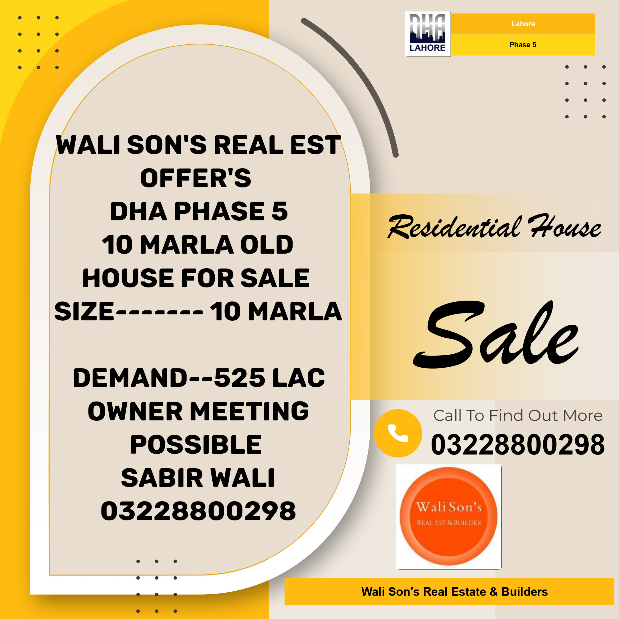 10 Marla Residential House for Sale in Phase 5, Lahore - (DP-38782)
