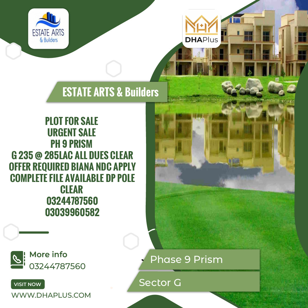 1 Kanal Residential Plot for Sale in Sector G -  Phase 9 Prism, Lahore - (DP-38812)