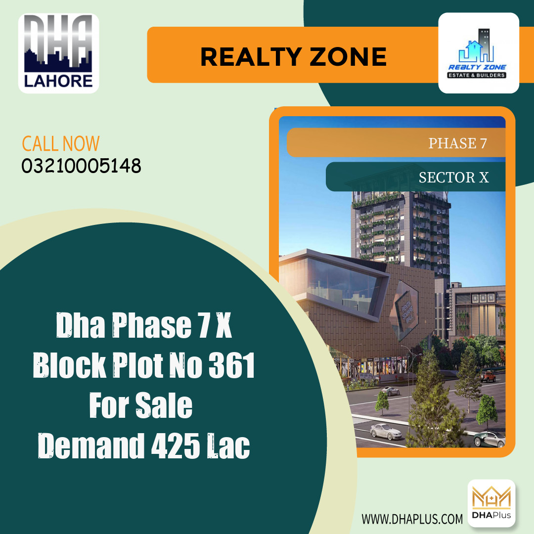 1 Kanal Residential Plot for Sale in Sector X -  Phase 7, Lahore - (DP-38816)