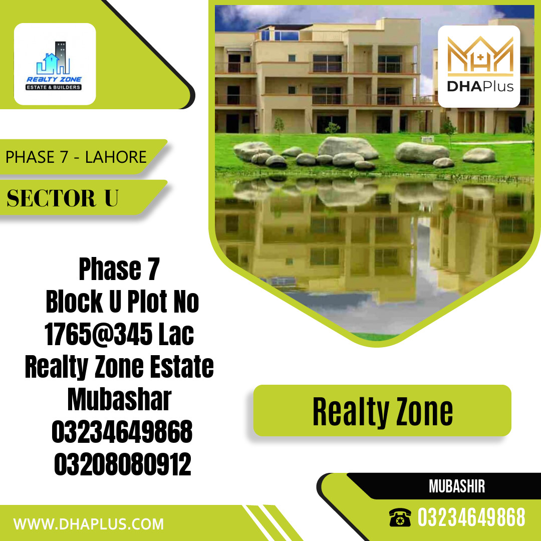 1 Kanal Residential Plot for Sale in Sector U -  Phase 7, Lahore - (DP-38826)