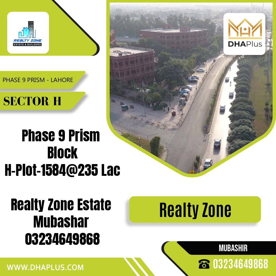1 Kanal Residential Plot for Sale in Sector H -  Phase 9 Prism, Lahore - (DP-38909)