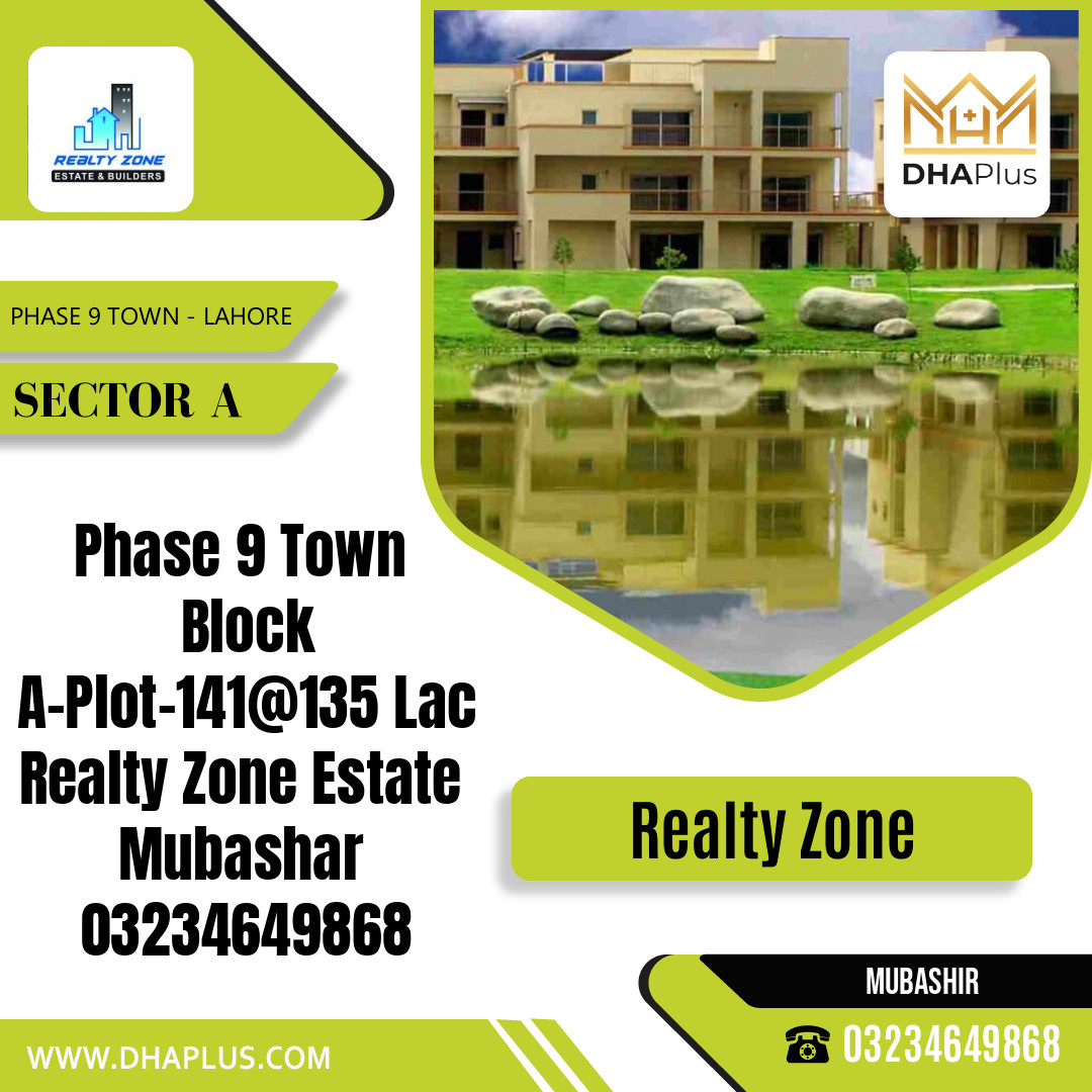 5 Marla Residential Plot for Sale in Sector A -  Phase 9 Town, Lahore - (DP-38980)
