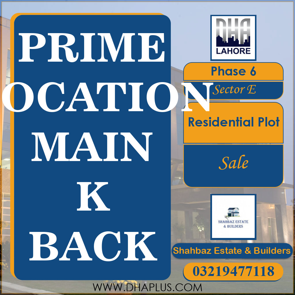 5 Marla Residential Plot for Sale in Sector E -  Phase 6, Lahore - (DP-39003)