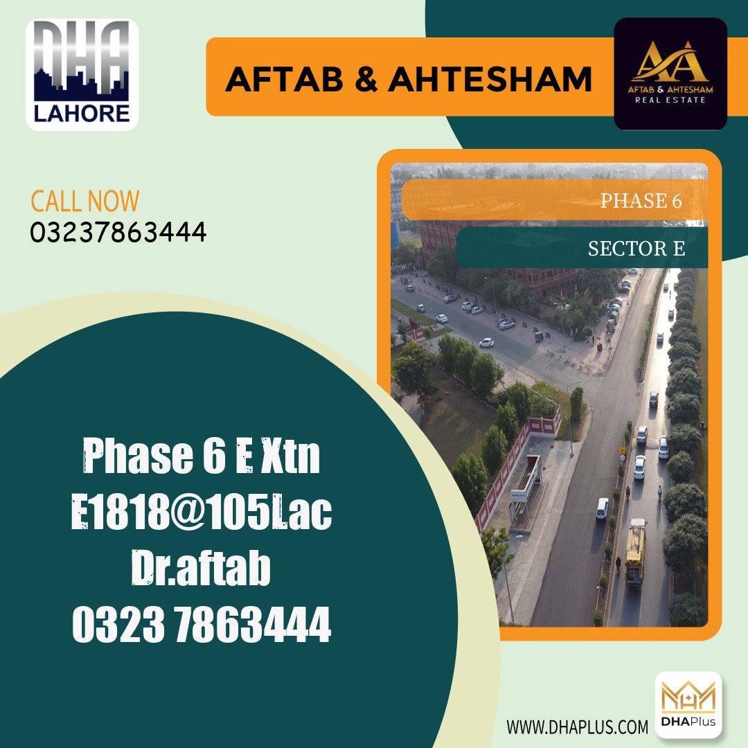 5 Marla Residential Plot for Sale in Sector E -  Phase 6, Lahore - (DP-39015)