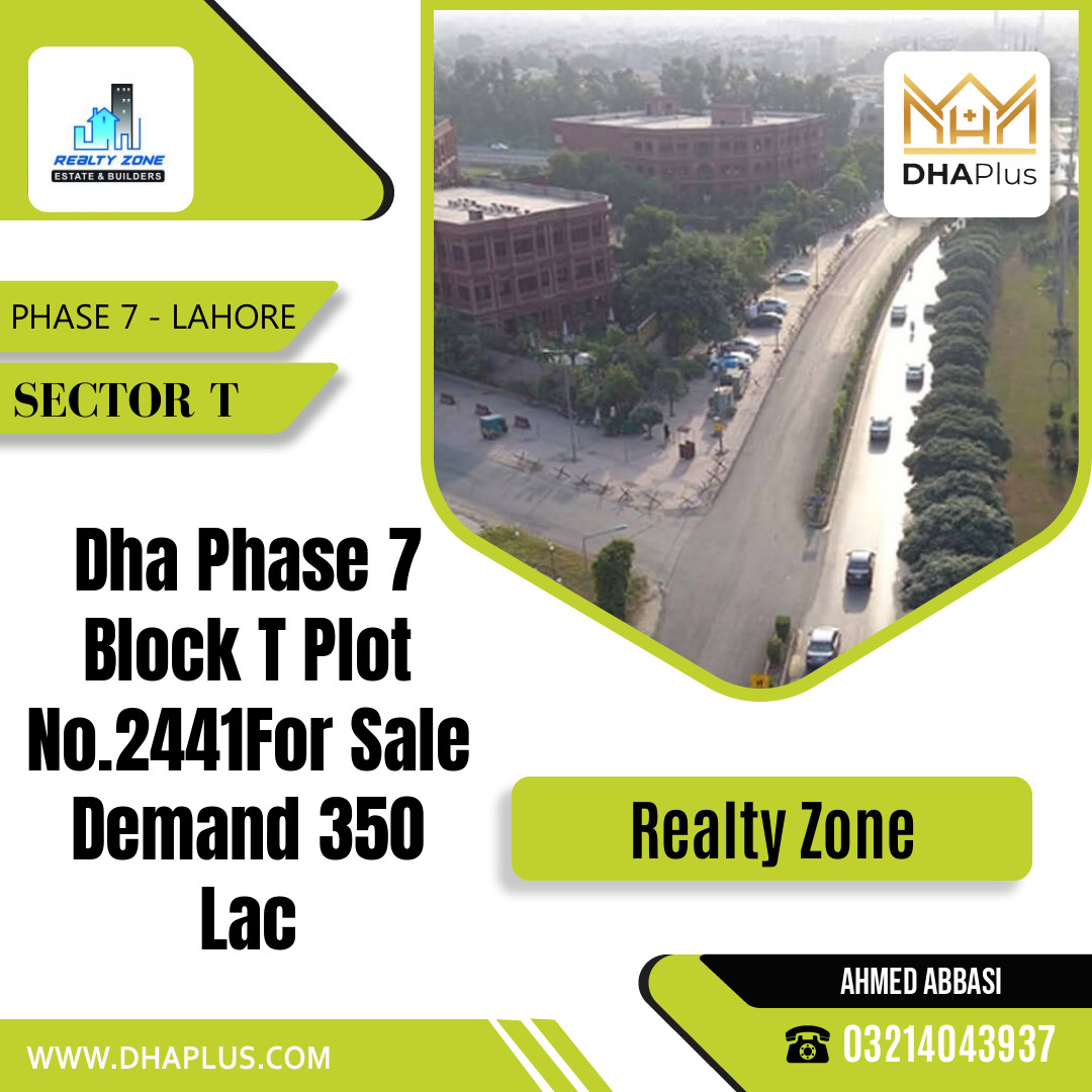 1 Kanal Residential Plot for Sale in Sector T -  Phase 7, Lahore - (DP-39031)