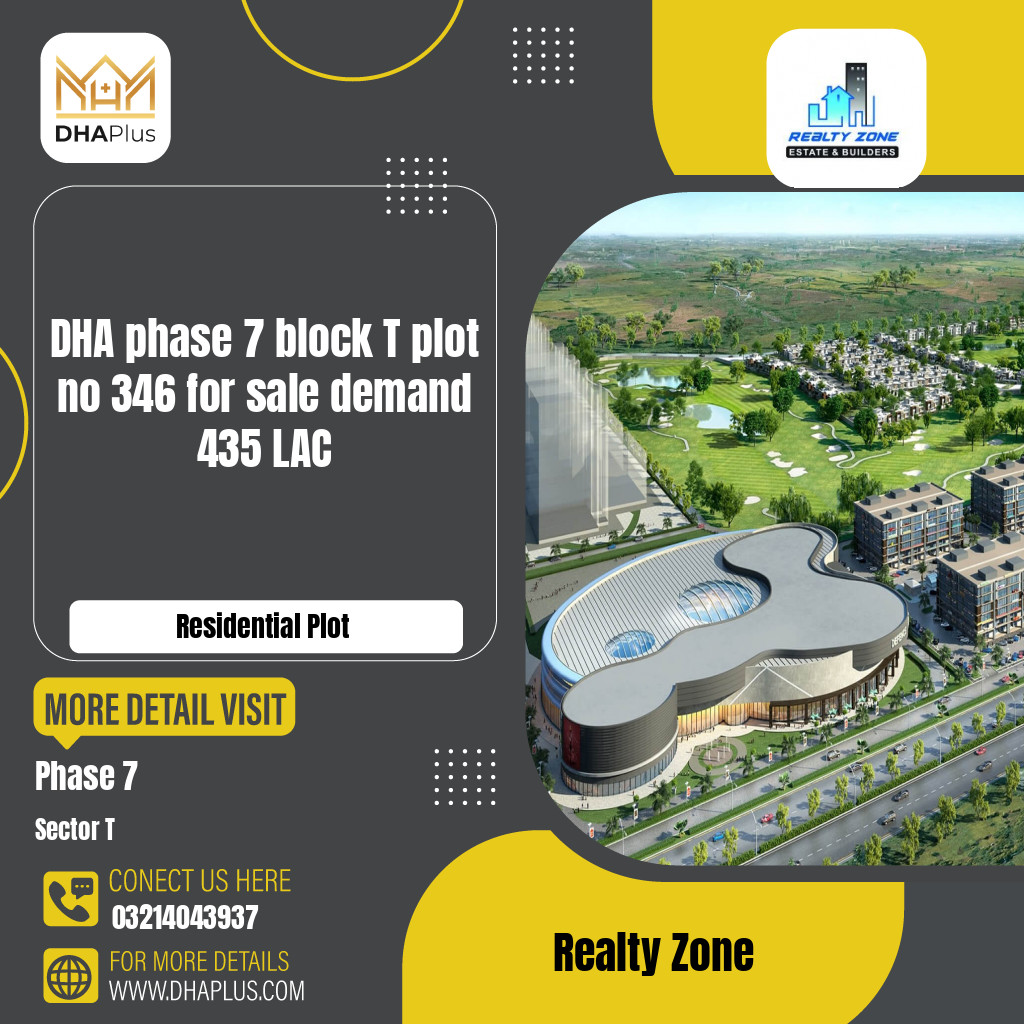 1 Kanal Residential Plot for Sale in Sector T -  Phase 7, Lahore - (DP-39036)
