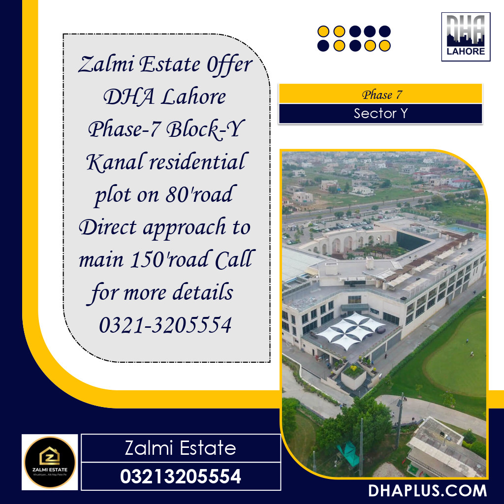1 Kanal Residential Plot for Sale in Sector Y -  Phase 7, Lahore - (DP-39055)