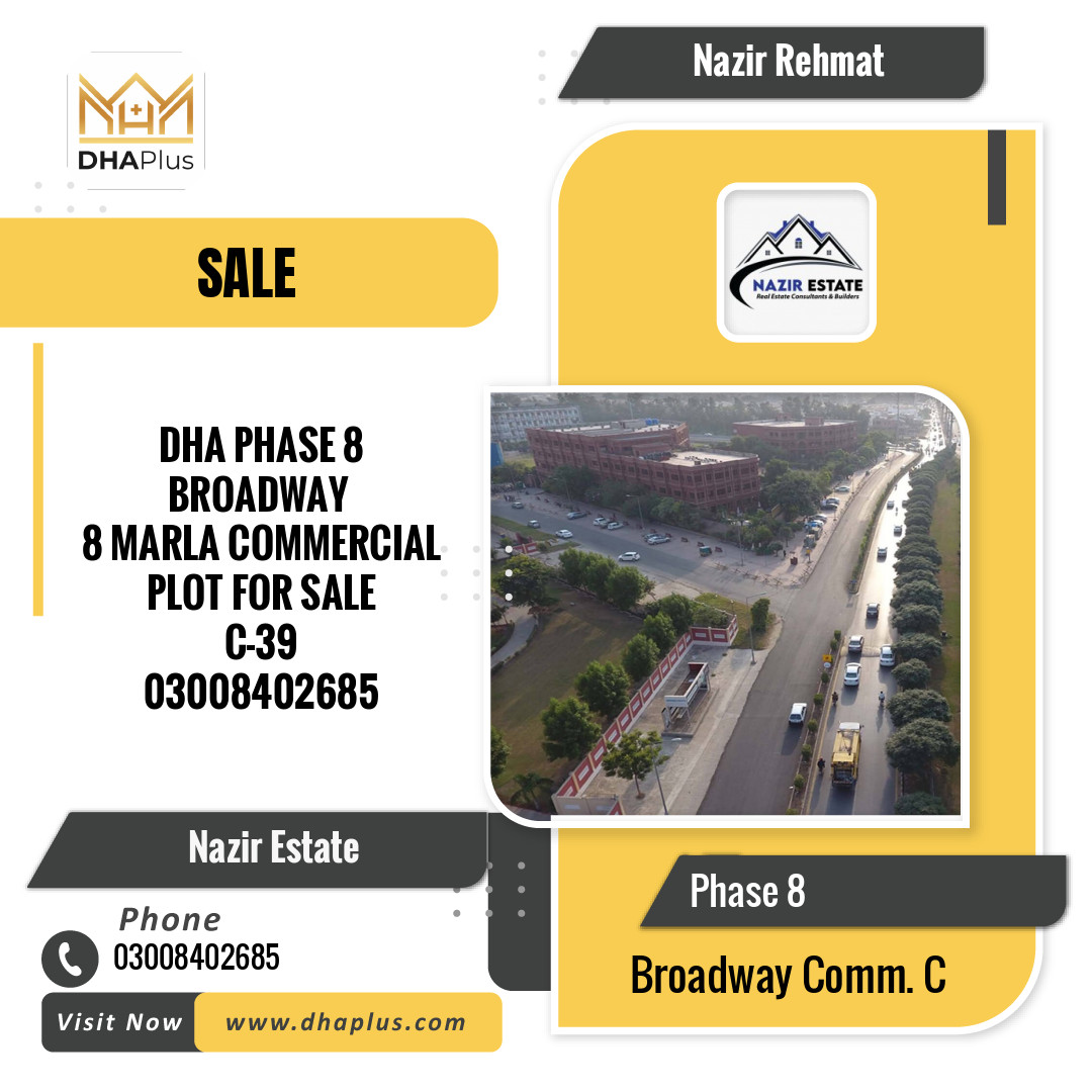8 Marla Commercial Plot for Sale in Broadway Commercial C -  Phase 8, Lahore - (DP-39063)
