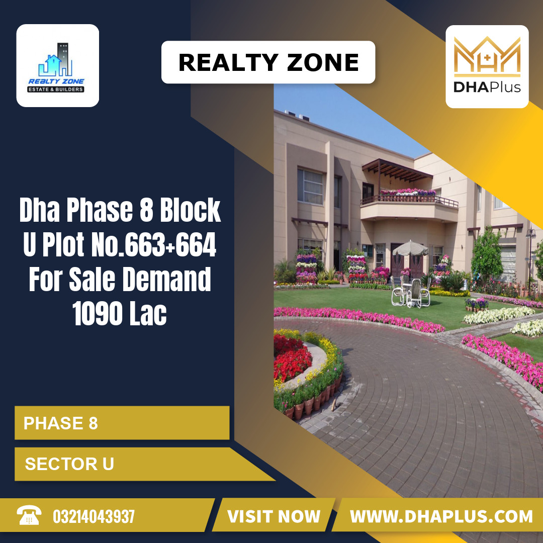1 Kanal Residential Plot for Sale in Sector U -  Phase 8, Lahore - (DP-39081)