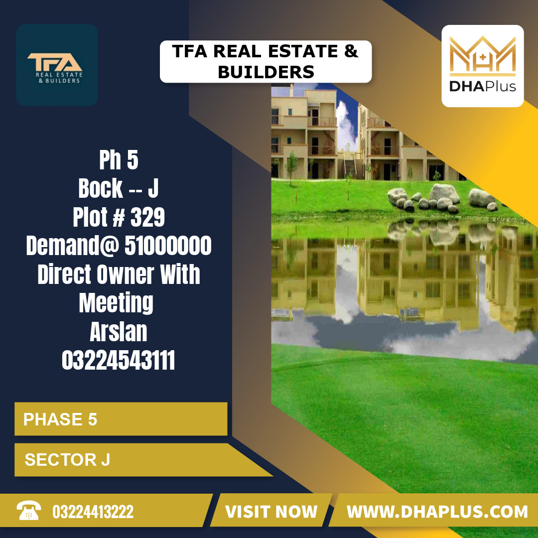 1 Kanal Residential Plot for Sale in Sector J -  Phase 5, Lahore - (DP-39122)