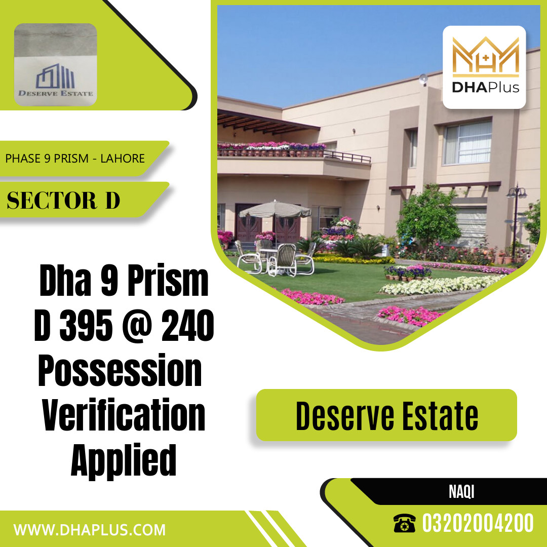 1 Kanal Residential Plot for Sale in Sector D -  Phase 9 Prism, Lahore - (DP-39132)