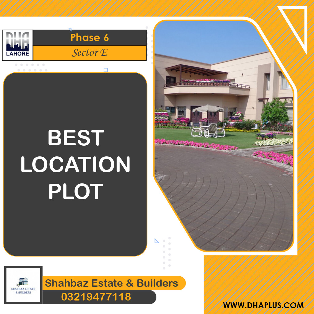 5 Marla Residential Plot for Sale in Sector E -  Phase 6, Lahore - (DP-39138)