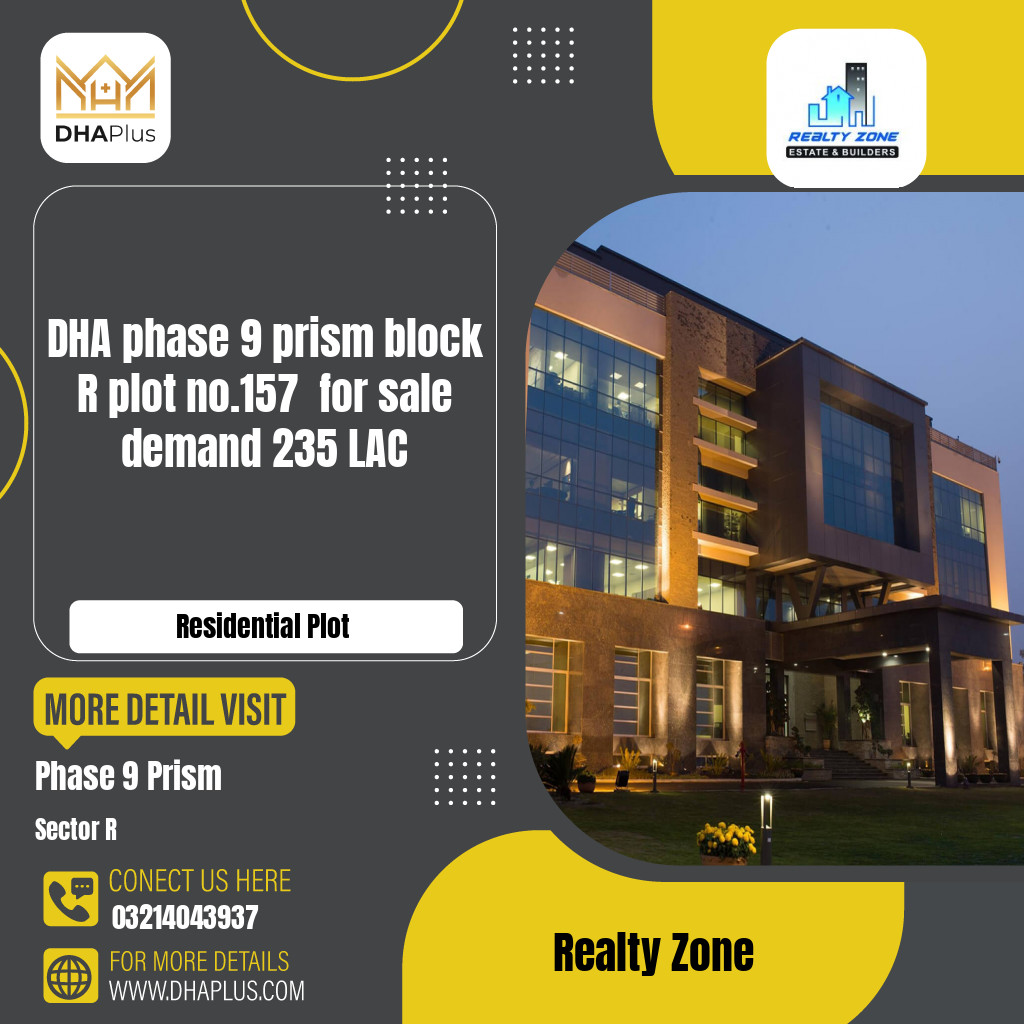 1 Kanal Residential Plot for Sale in Sector R -  Phase 9 Prism, Lahore - (DP-39167)