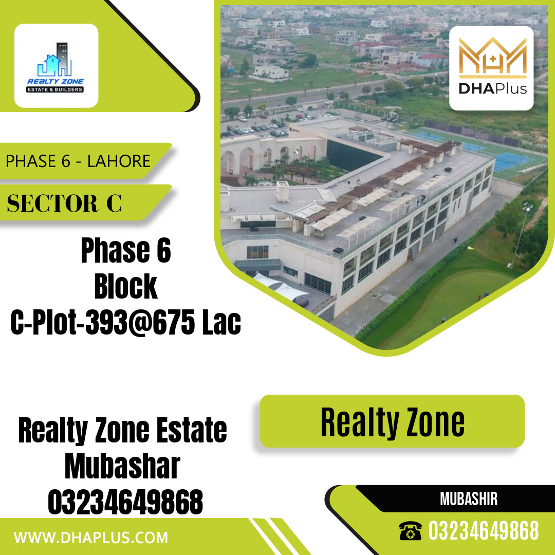 1 Kanal Residential Plot for Sale in Sector C -  Phase 6, Lahore - (DP-39172)