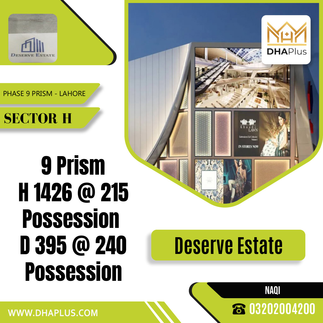 1 Kanal Residential Plot for Sale in Sector H -  Phase 9 Prism, Lahore - (DP-39203)
