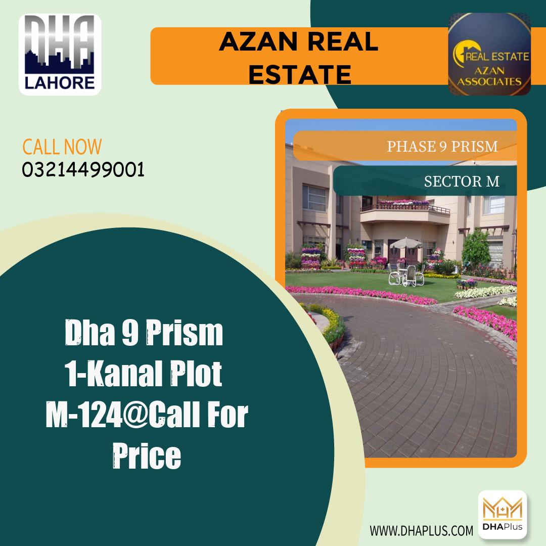 1 Kanal Residential Plot for Sale in Sector M - Phase 9 Prism, Lahore - (DP-39222)