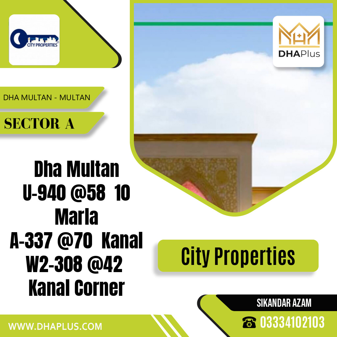 1 Kanal Residential Plot for Sale in Sector A - DHA Multan, Multan - (DP-39233)