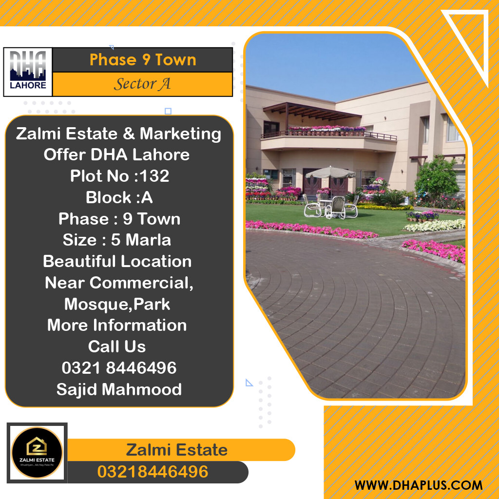 5 Marla Residential Plot for Sale in Sector A -  Phase 9 Town, Lahore - (DP-39239)