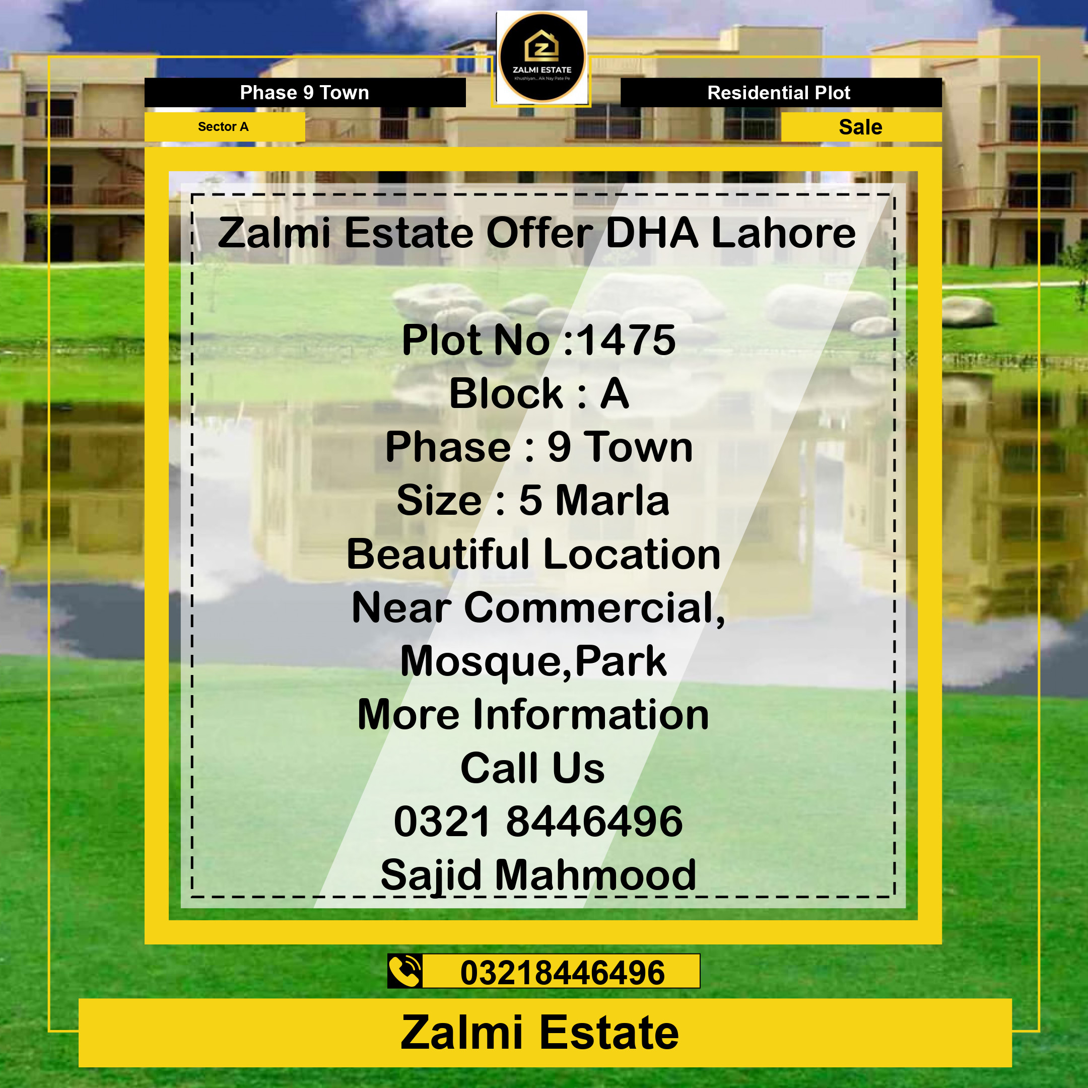 5 Marla Residential Plot for Sale in Sector A -  Phase 9 Town, Lahore - (DP-39247)