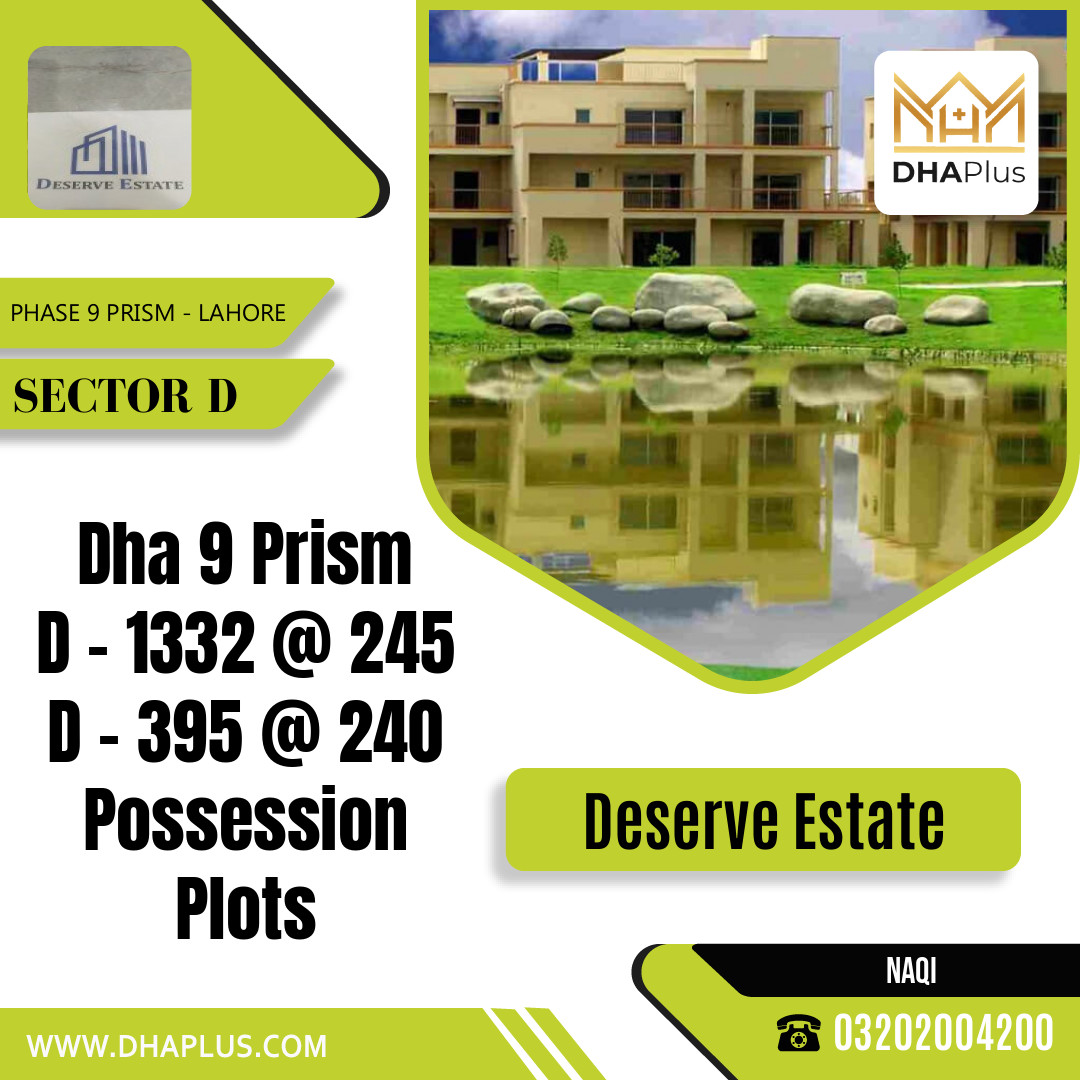 1 Kanal Residential Plot for Sale in Sector D -  Phase 9 Prism, Lahore - (DP-39289)