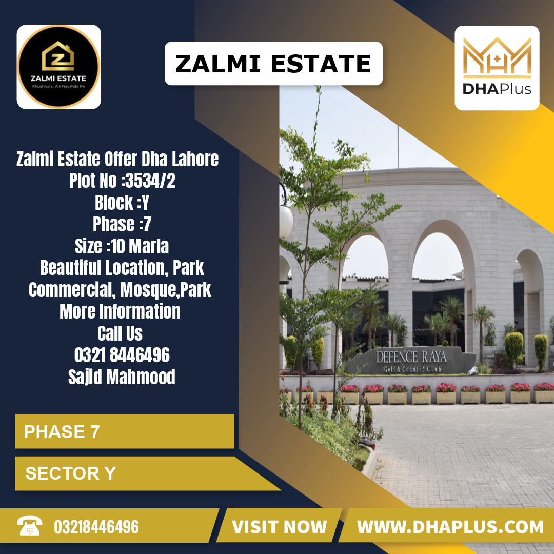 10 Marla Residential Plot for Sale in Sector Y -  Phase 7, Lahore - (DP-39353)