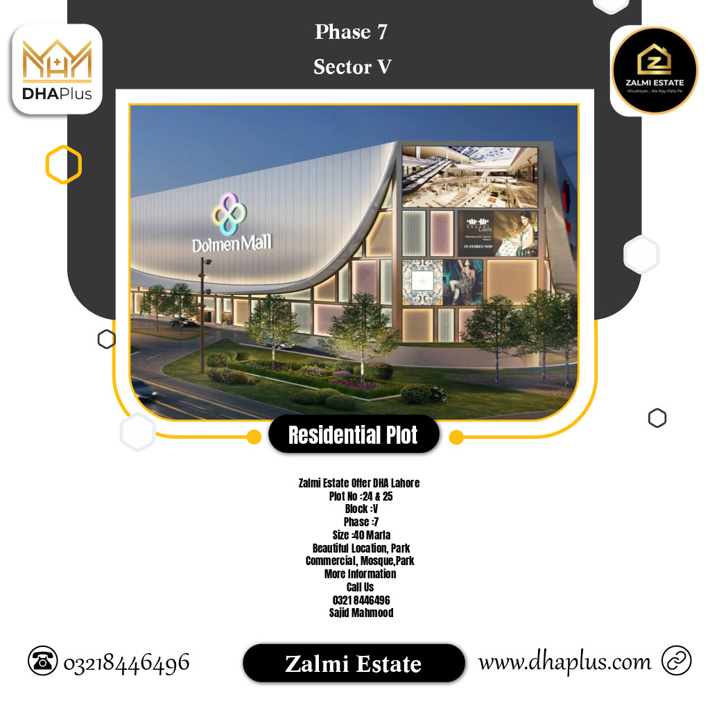 40 Marla Residential Plot for Sale in Sector V -  Phase 7, Lahore - (DP-39356)