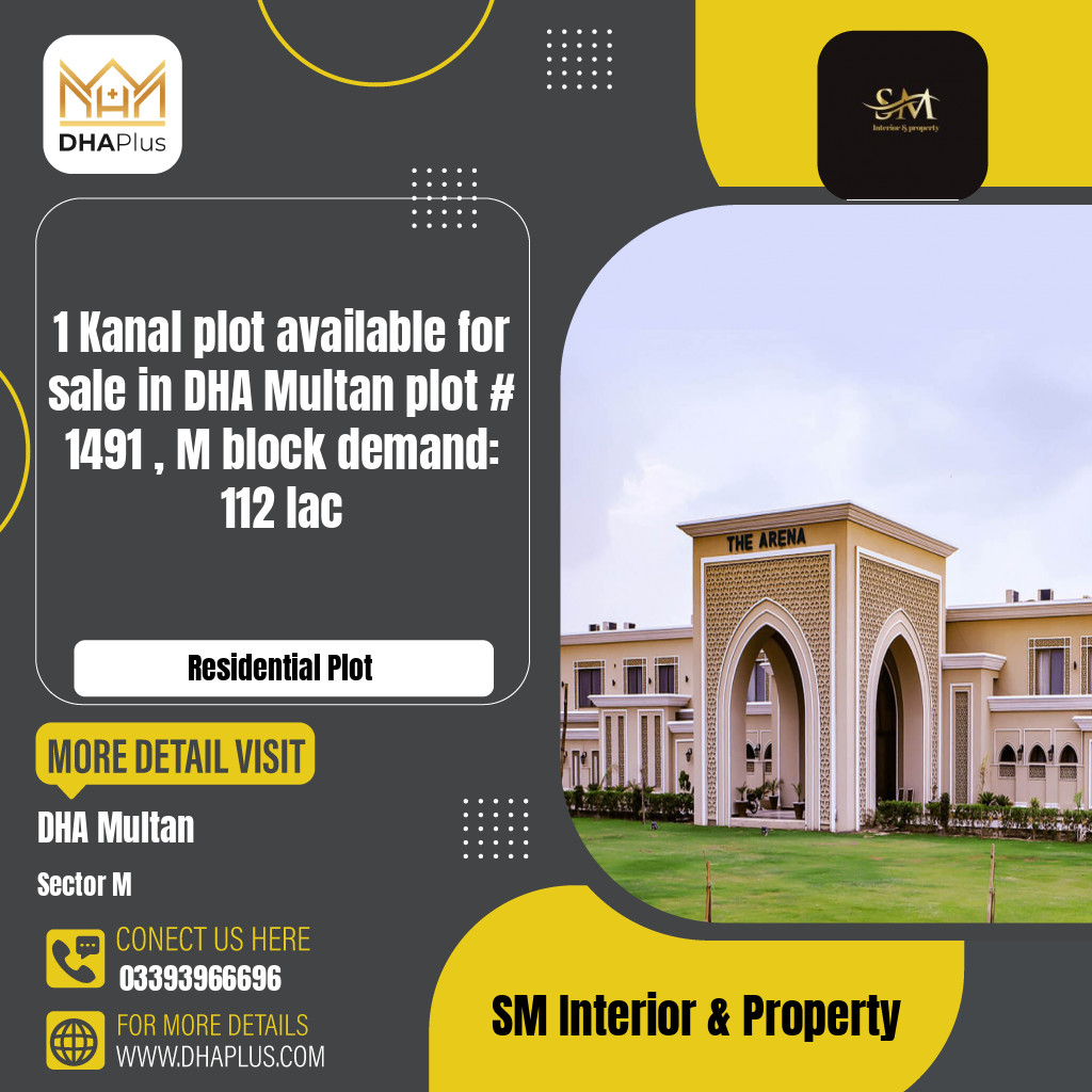 1 Kanal Residential Plot for Sale in Sector M -  DHA Multan, Multan - (DP-39395)