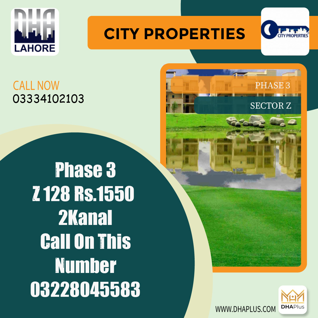 2 Kanal Residential Plot for Sale in Sector Z -  Phase 3, Lahore - (DP-39397)