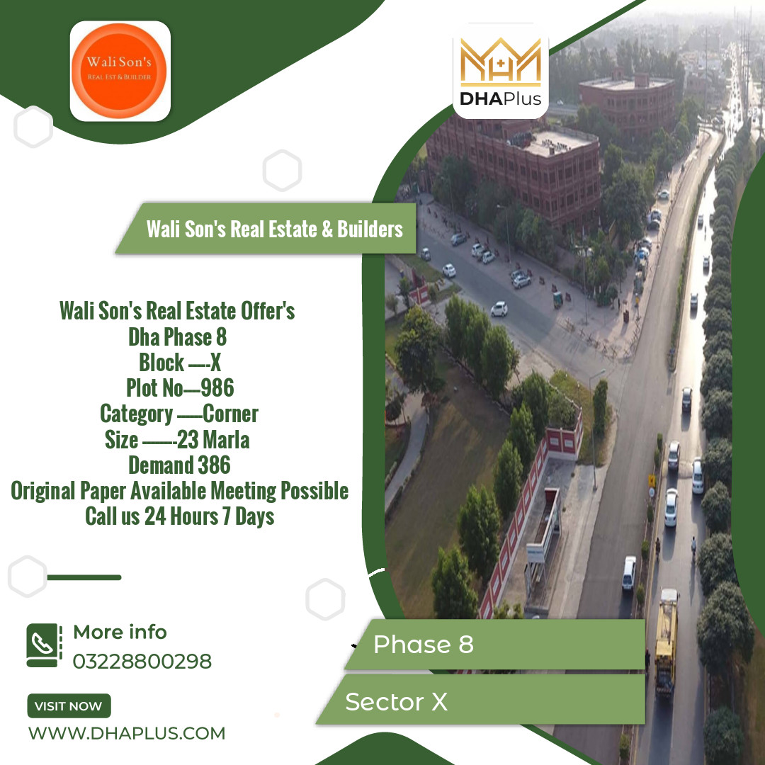 23 Marla Residential Plot for Sale in Sector X -  Phase 8, Lahore - (DP-39401)
