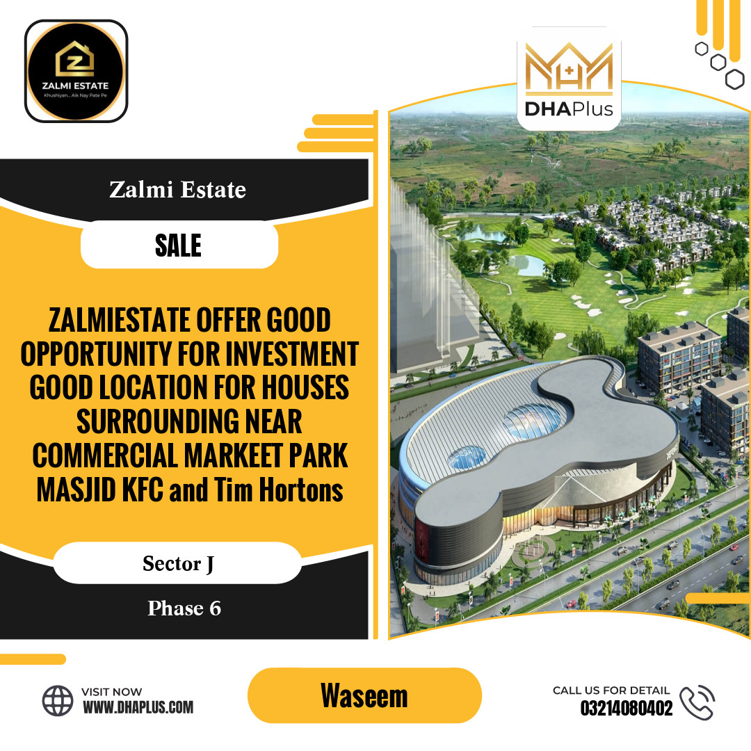 1 Kanal Residential Plot for Sale in Sector J -  Phase 6, Lahore - (DP-39407)