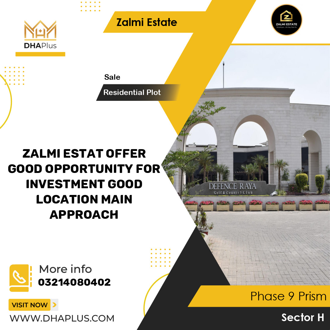 1 Kanal Residential Plot for Sale in Sector H -  Phase 9 Prism, Lahore - (DP-39408)