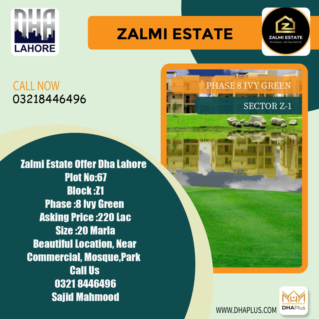1 Kanal Residential Plot for Sale in Sector Z-1 -  Phase 8 Ivy Green, Lahore - (DP-39416)