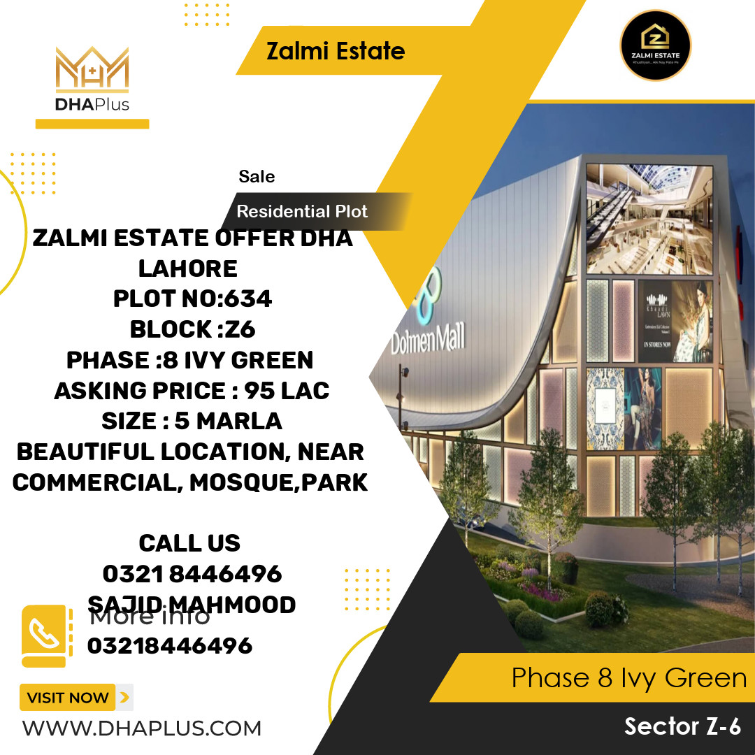 5 Marla Residential Plot for Sale in Sector Z-6 -  Phase 8 Ivy Green, Lahore - (DP-39421)