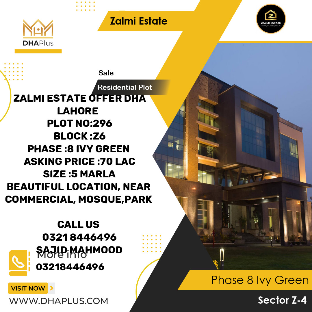 5 Marla Residential Plot for Sale in Sector Z-4 -  Phase 8 Ivy Green, Lahore - (DP-39423)