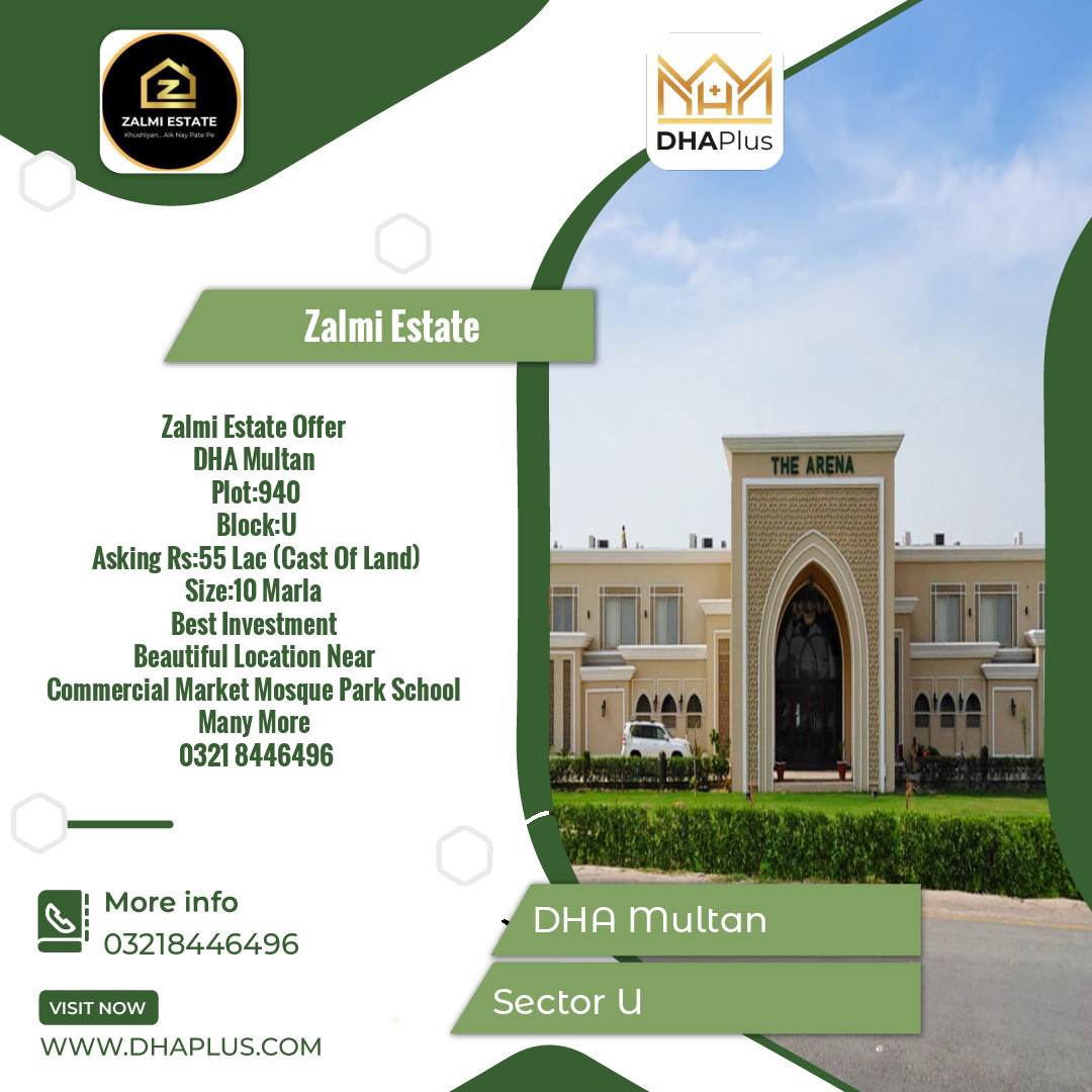 10 Marla Residential Plot for Sale in Sector U -  DHA Multan, Multan - (DP-39437)