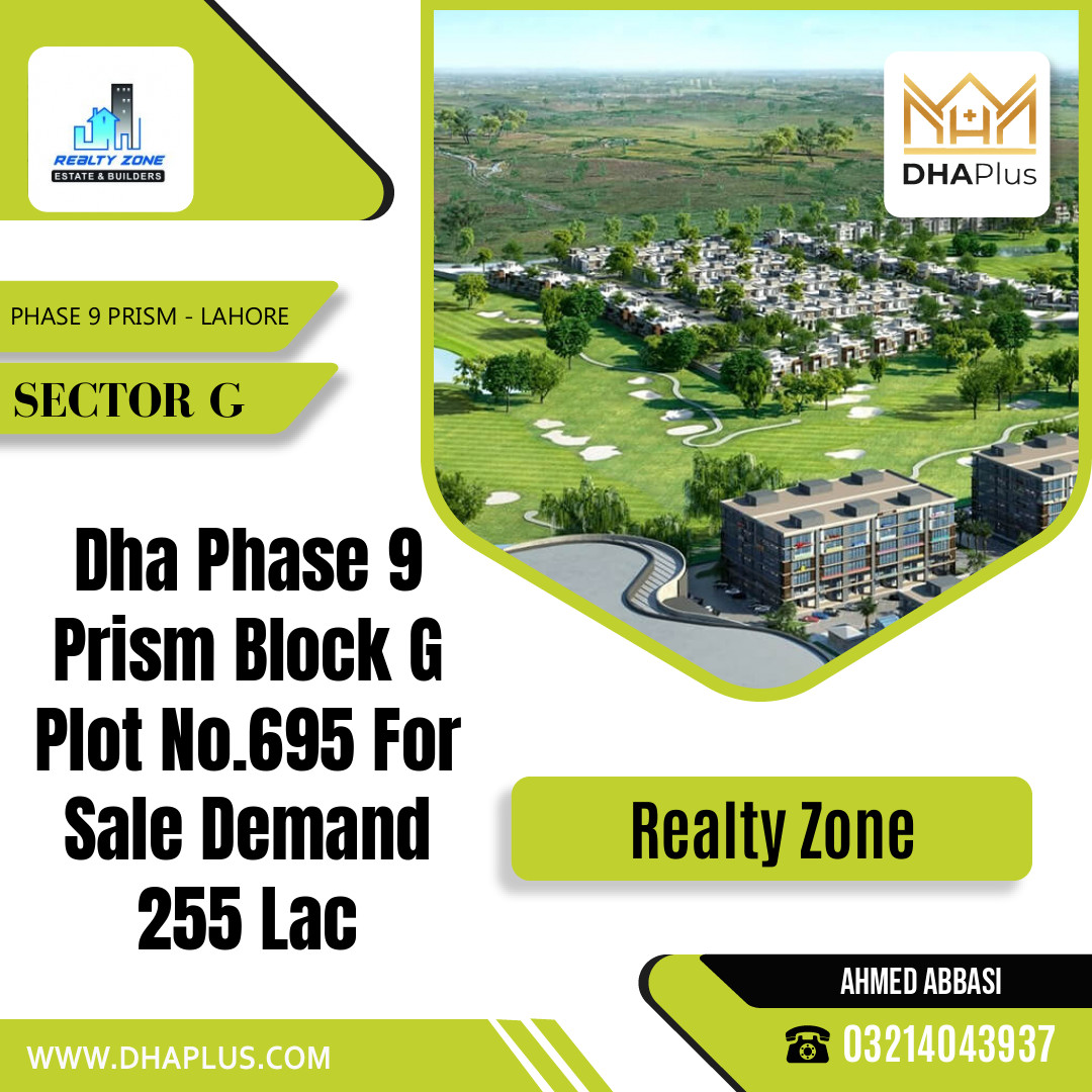 1 Kanal Residential Plot for Sale in Sector G - Phase 9 Prism, Lahore - (DP-39455)